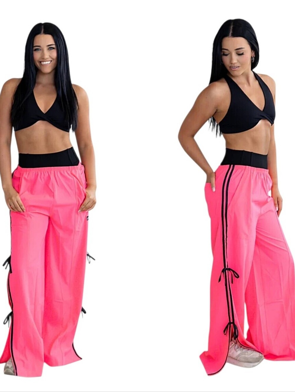 LA Dance Designs Boss Bow Pants Hip Hop Convention Dancewear Oversized YL